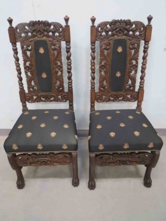 2090 - 2 x zidle dub barokni styl novy caloun  -  1 kus 2 300 kc